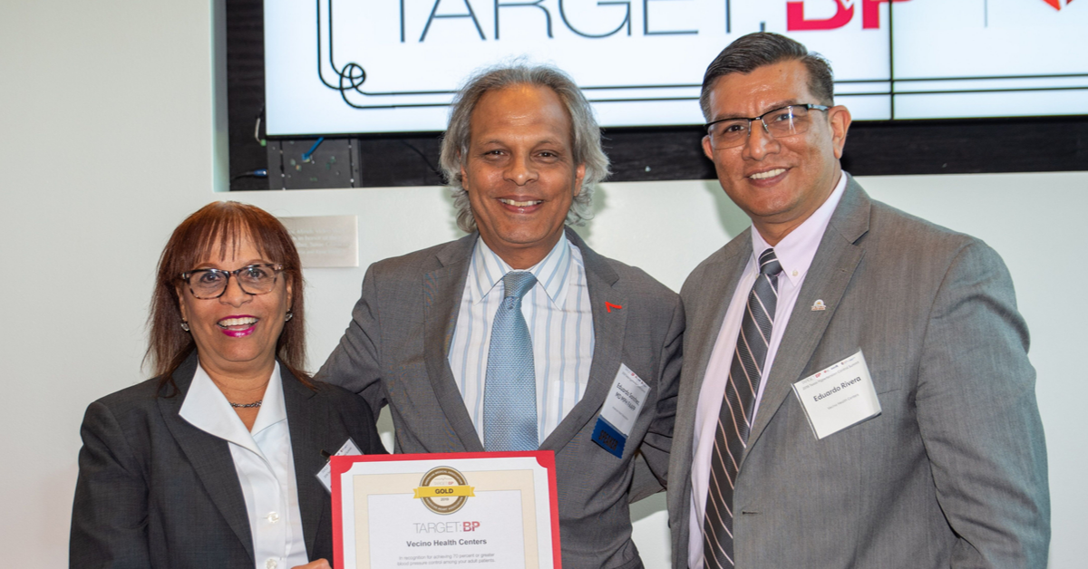 Vecino receives Target BP Award